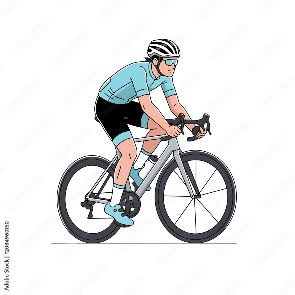 Fototapeta premium Cyclist Riding Bicycle