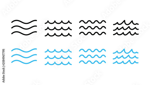 Quadro su tela Wave icon set