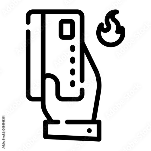 Bild auf Leinwand fire line icon