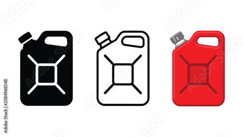 Foto Jerry can icon set