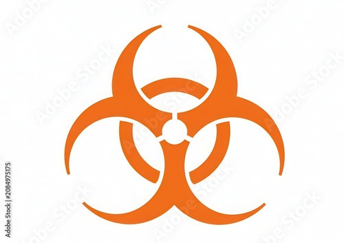 Biohazard Symbol Sign isolated on white background