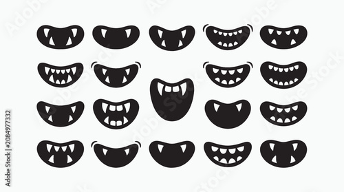 Flat Lay Bite Mark Chocolate Donuts Dark Brown Vector Illustration