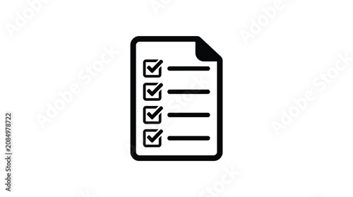 A checklist icon showing five items with checkboxes and lines.