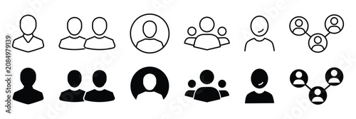 Canvastavla User profile and team icons set