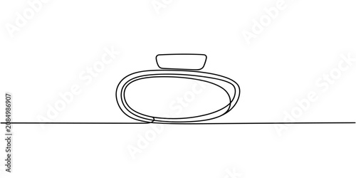 Foto Continuous One Line Drawing of Car Rearview Mirror Minimalist Automotive Line Ar