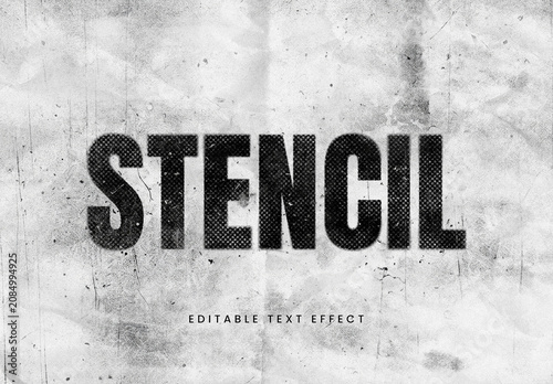 Stencil Offset Text Effect