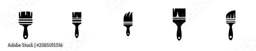 Obraz na płótnie Paint brush icon set