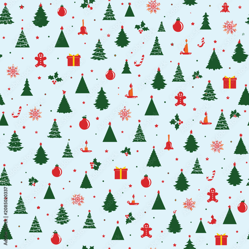 Obraz premium Cross Stitch Style Festive Repeat Texture for Wrapping Paper and Textile