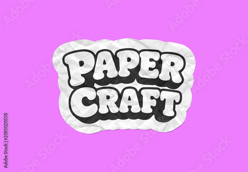 Crumpled Paper Sticker Mockup Template