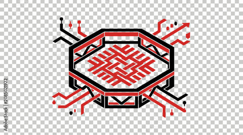 Abstract Geometric Circuit Board Design