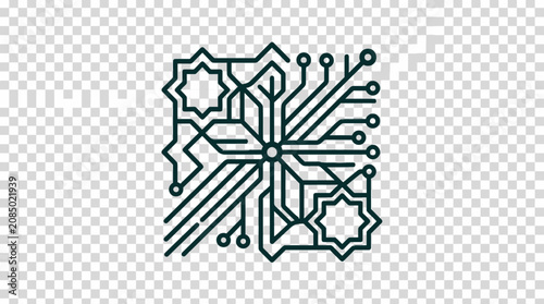 Abstract geometric circuit board design