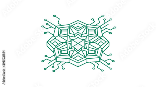 Abstract Geometric Circuit Pattern