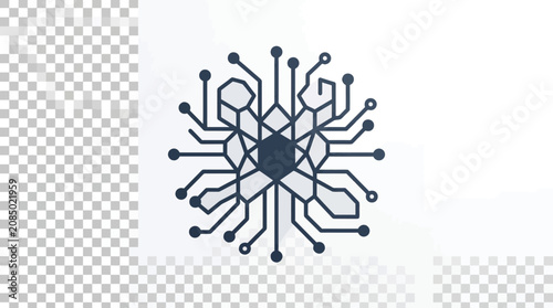 Abstract geometric circuit board pattern