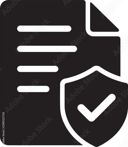 Secure Document File with Protection Shield and Verification Checkmark for Data Security and Privacy Management