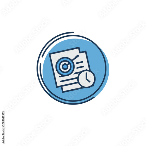 Monthly Budget Report Sheet Badge Icon