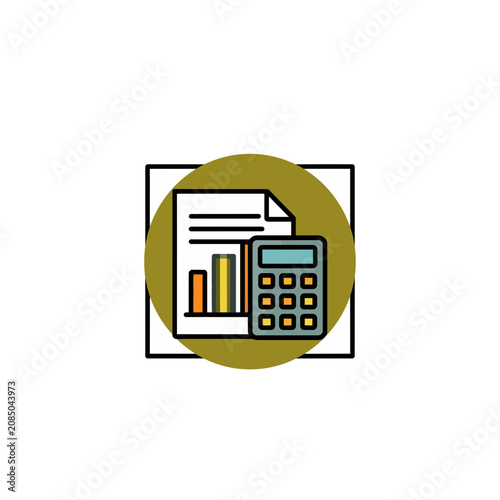 Payroll Summary Cash Flow Chart Badge Icon