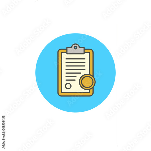 Subscription Billing Clipboard Receipt Badge Icon