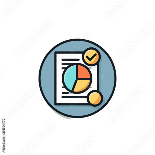 Tax Calculator Chart Badge Icon
