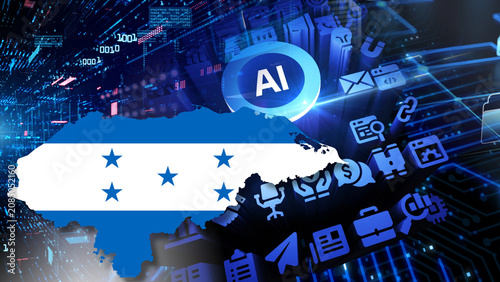 Bild auf Leinwand The Honduran digital transformation and artificial intelligence integration Nati