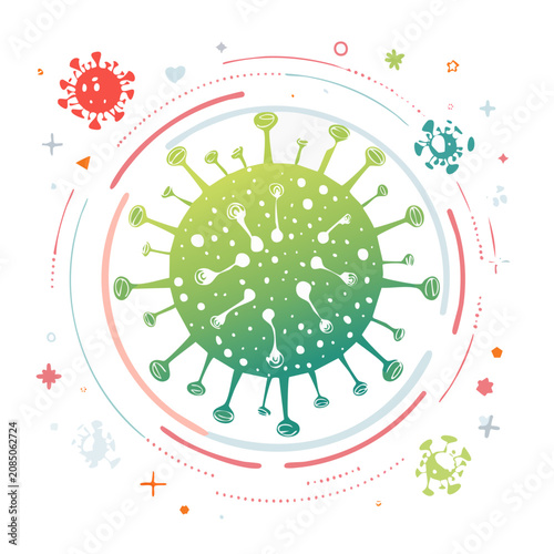 Stylized Coronavirus Illustration