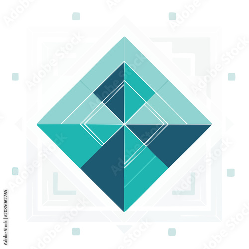 Abstract Geometric Diamond Pattern Vector