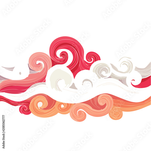 Abstract Swirling Waves Pattern