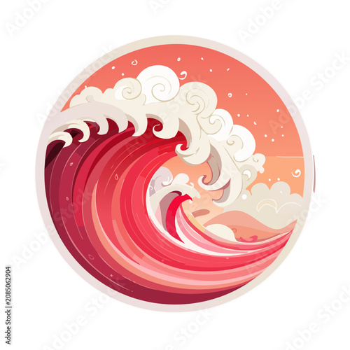 Abstract Flame Swirl Ornament