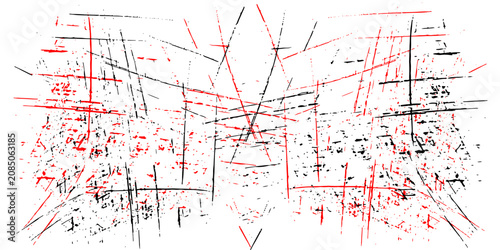 Bild auf Leinwand Abstract, expressive hand-drawn brush strokes with a rough grunge texture