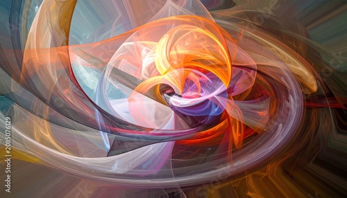 Abstract Swirl of Colors - A Dynamic and Energetic Composition.
