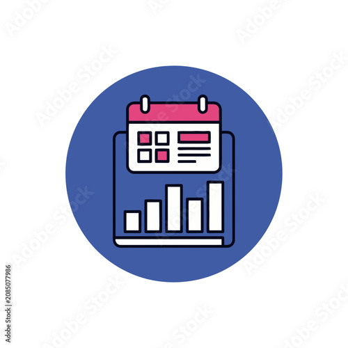 Inventory Cost Calendar Badge Icon