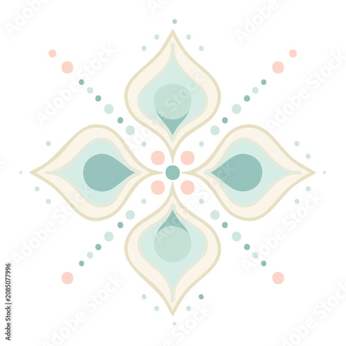 Mandala Flower Vector Illustration with Radial Symmetry