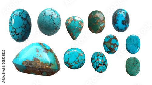Antique turquoise stone set