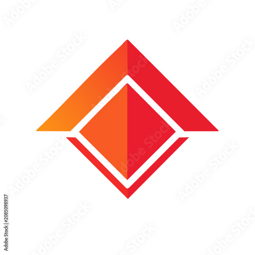 Abstract geometric diamond and triangle vector design