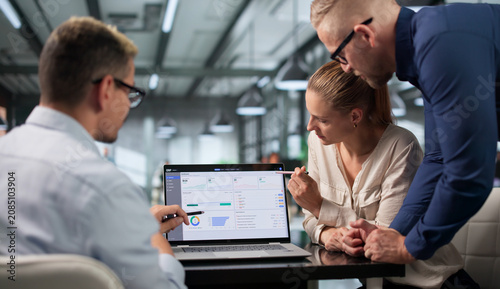 Картината върху платно Enterprise Resource Planning Manager Leads Diverse Team