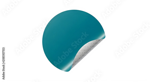 Teal pie chart section isolated on transparent background