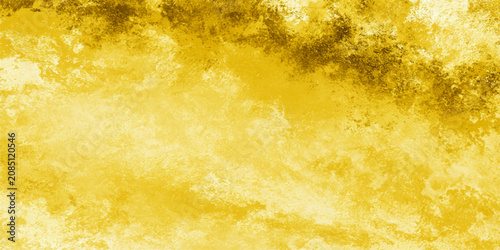 Cuadro en lienzo Vintage yellow sponge texture background with fiery orange and red grunge flame