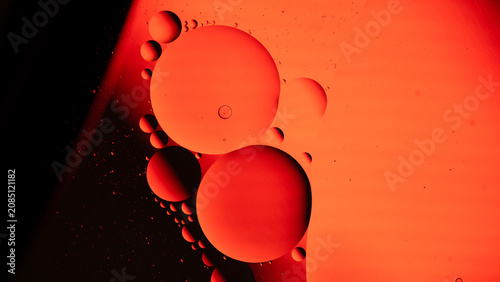 Abstract orange bubble composition