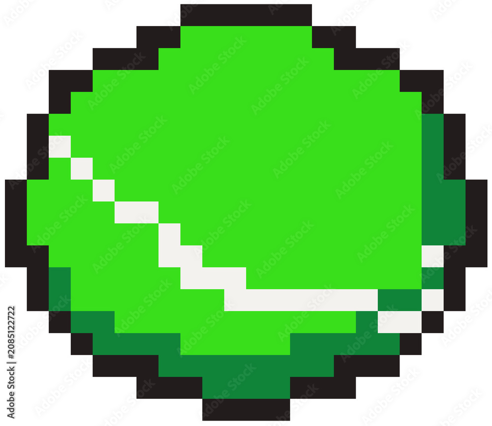 Fototapeta premium pixel art, 8-bit, retro gaming, arcade asset sports icon set ball basketball tennis volleyball billiard baseball golf bowling