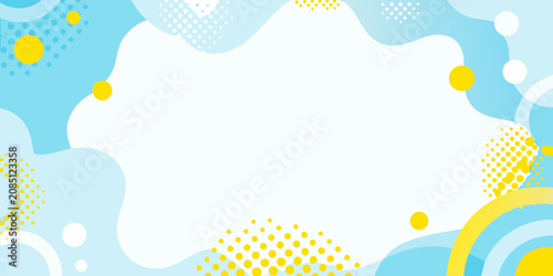 Fotografía Abstract wave pattern with yellow and blue color scheme