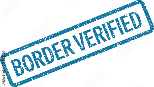Fotografie Blue grunge rubber stamp with textured effects displaying the important CONSULAR