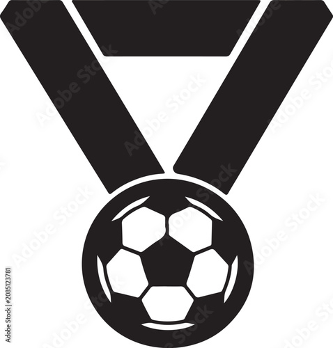 Classic Soccer Ball Isolated on Black Background for Football Sport Game Equipment and Team Competition Concept