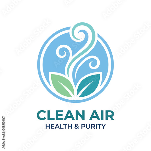 Obraz na plátně Clean air health and purity logo.