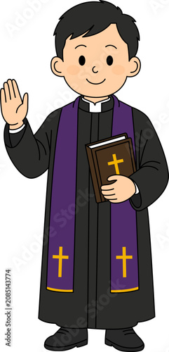 Konstfotografi Priest cartoon illustration