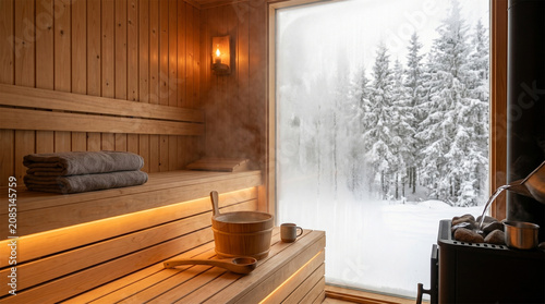 Minimal Scandinavian Sauna Retreat