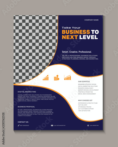 Business growth infographic design with level up concept