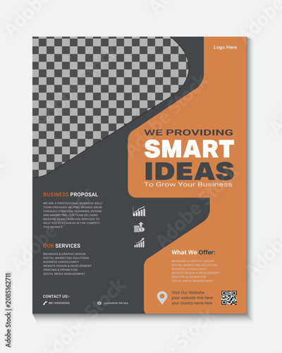 Smart ideas business proposal poster design