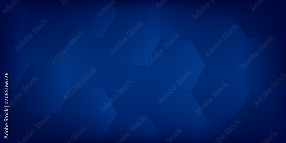 Fototapeta premium Premium blue background hexagon corporate technology