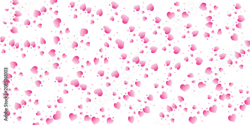 Pink cherry blossom flower petals falling in the air