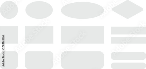 Set of simple geometric shapes including circles, rectangles, and diamonds for diagrams