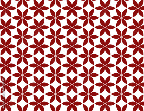 Elegant red floral geometric seamless pattern backdrop. Perfect for fabric, wallpaper, wrapping paper, and digital art.